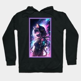 Anime Cute Cat Girl | Sci-Fi Manga Girl Anime Art Hoodie